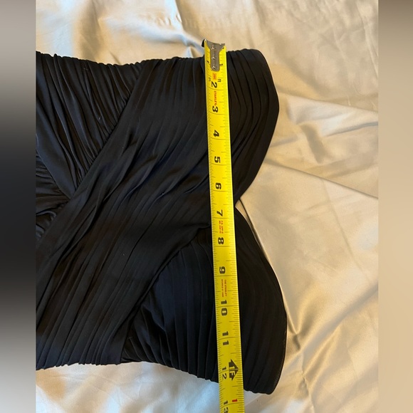 BLACK Alfred Sung Formal Prom Bridesmaids Dress Sz 6 - Picture 5 of 6